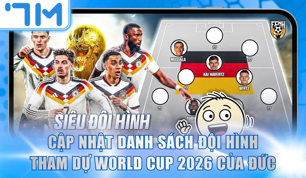 Cập nhật danh sách đội hình tham dự world cup 2026 của Đức