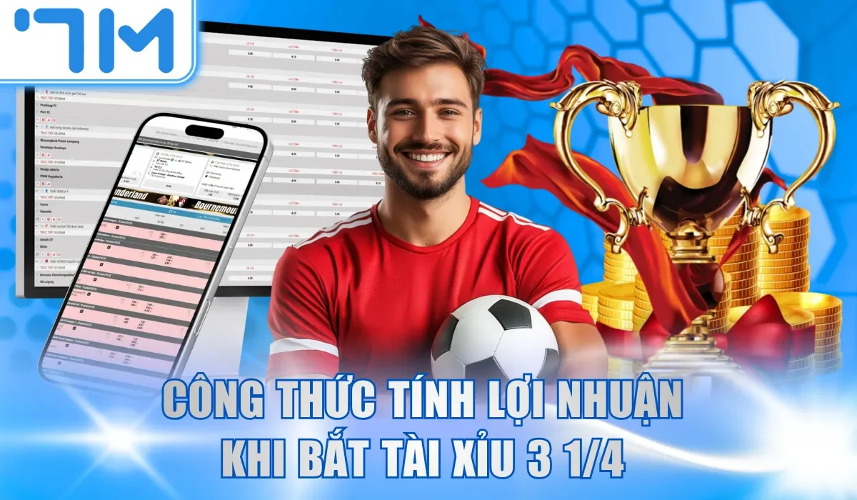 Công thức tính lợi nhuận khi bắt Tài Xỉu 3 1/4 