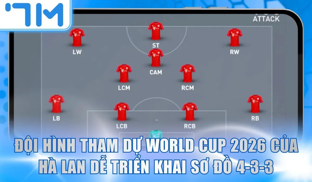 Đội hình tham dự World Cup 2026 của Hà Lan dễ triển khai sơ đồ 4-3-3