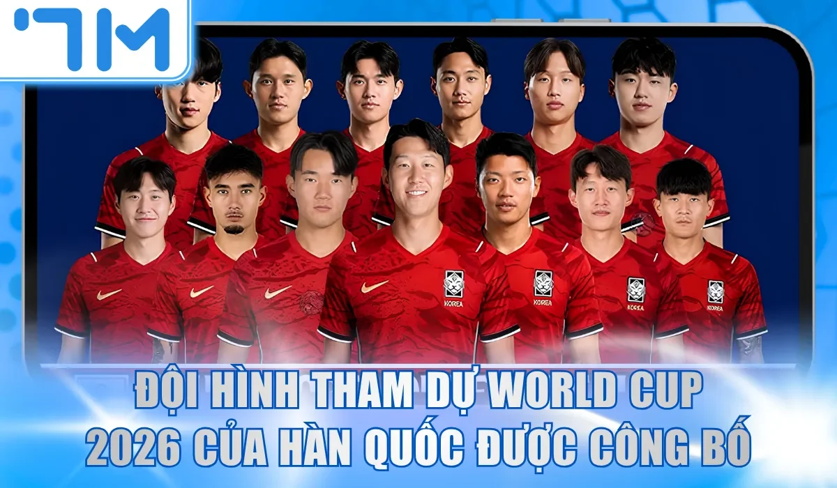 Đội hình tham dự World Cup 2026 của Hàn Quốc được công bố