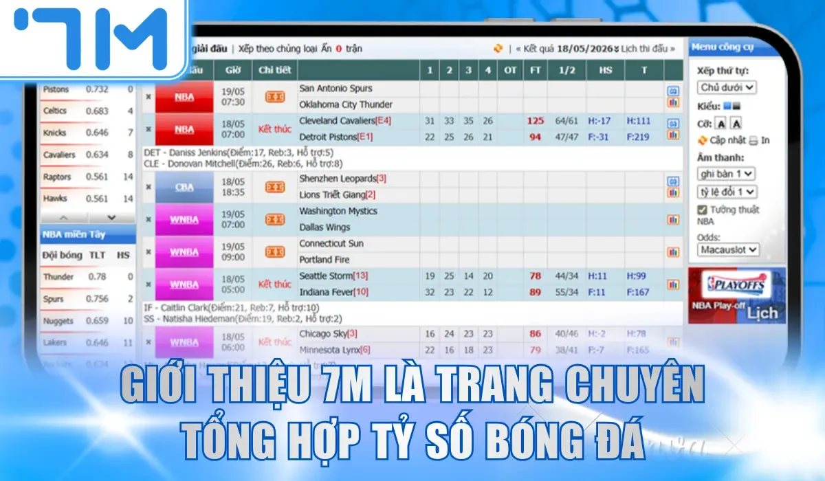 Giới thiệu 7M là trang chuyên tổng hợp tỷ số bóng đá