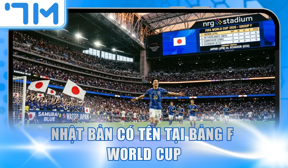 Nhật Bản có tên tại bảng F World Cup