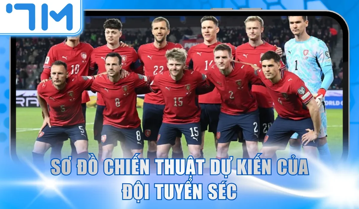 Sơ đồ chiến thuật dự kiến của đội tuyển Séc
