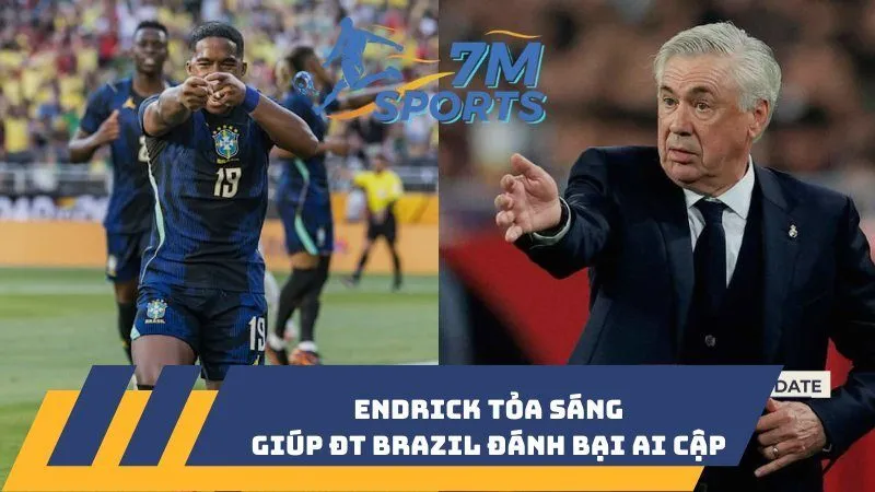 Endrick tỏa sáng giúp ĐT Brazil đánh bại Ai Cập